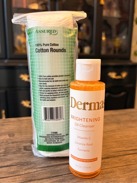 Other - Dermasil Brightening Oil Cleanser Bundle with Cotton Rounds
